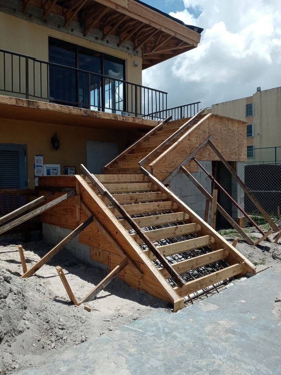 Completed concrete stair construction — Bell Engineering & Construction