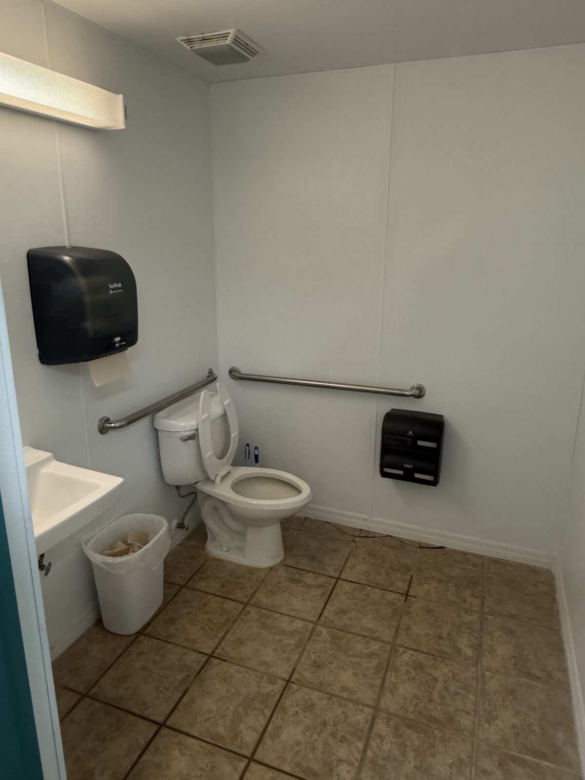 Restroom remodel completed as part of a commercial interior project — Bell Engineering & Construction