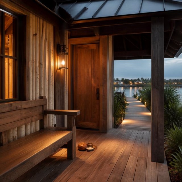 The covered porch