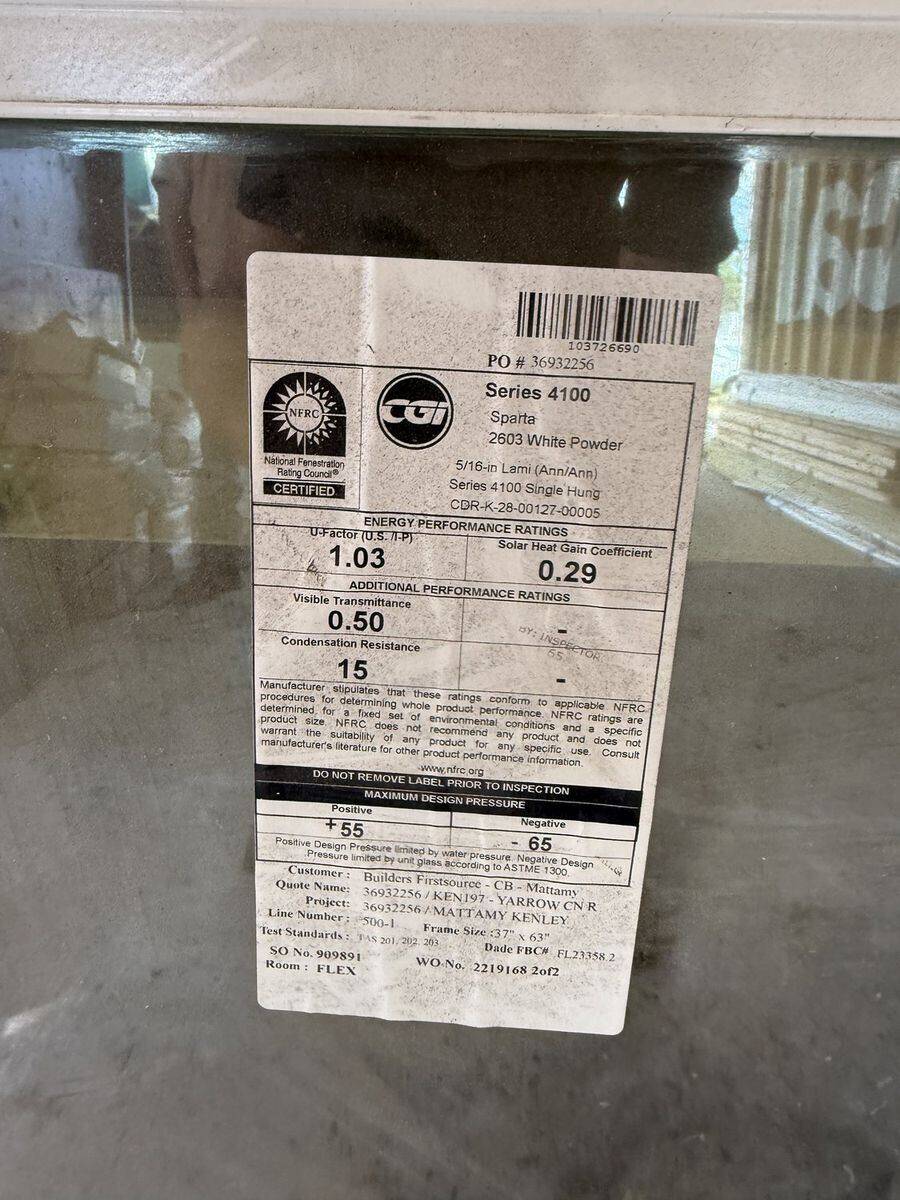 Impact window for sale — Palm Beach County FL