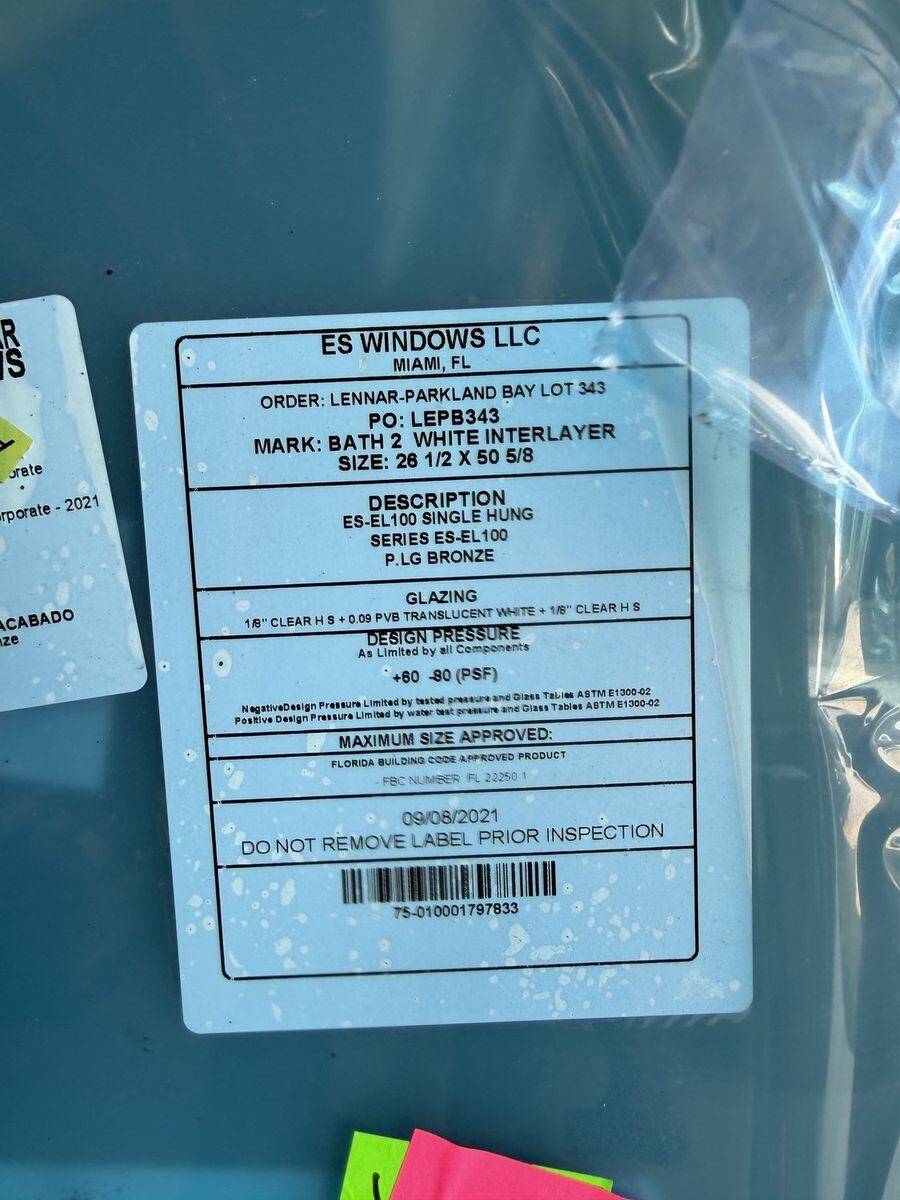 Impact window for sale — Palm Beach County FL