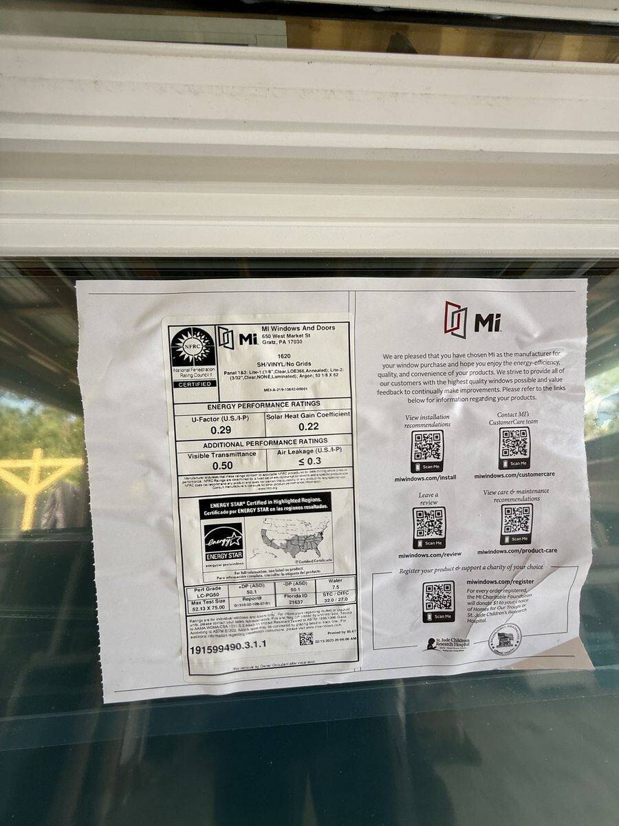 Impact window for sale — Palm Beach County FL